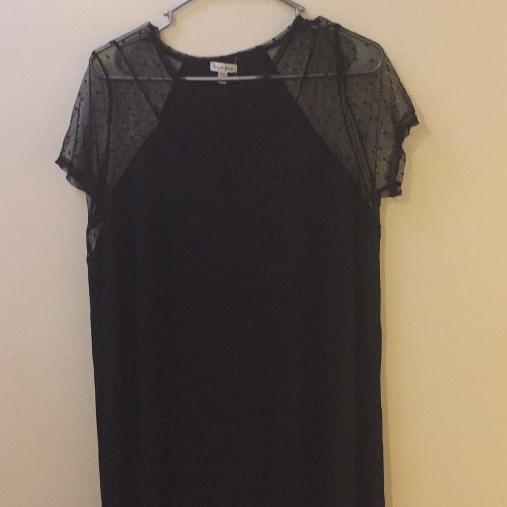 Sheer sleeve dress